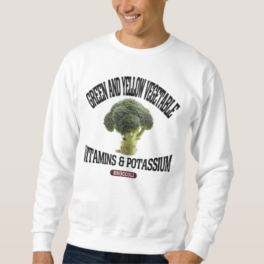 ブロッコリー(ビンテージ風) スウェットシャツ (正面)