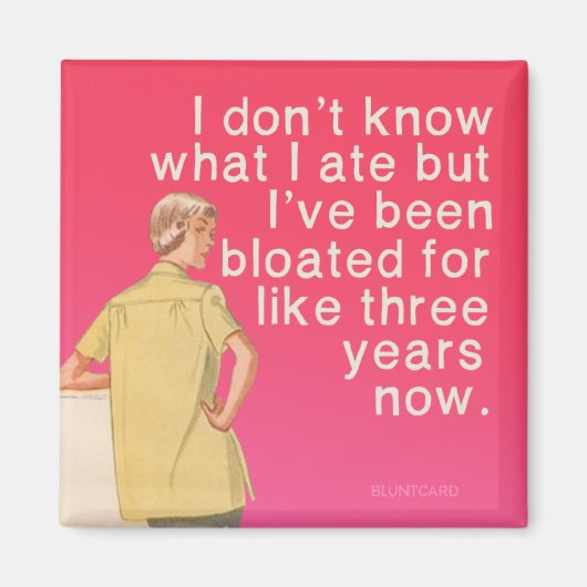 ブロッサムおもしろい、ヴィンテージはブルントカード。Bluntcards。 マグネット (正面)