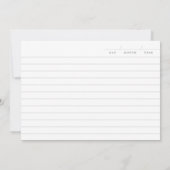 ブロッサムかわいらしピンクとブルーのフローラフレーム&ノート ノートカード (裏面)