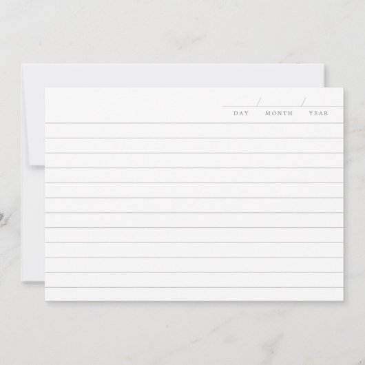 ブロッサムかわいらしピンクとブルーのフローラフレーム&ノート ノートカード (裏面)