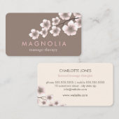 ブロッサムエレガントピンクシック禅ビジネスカード 名刺 (正面/裏面)