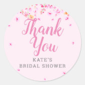 ブロッサムエレガントブライダルシャワーありがとう ラウンドシール (正面)