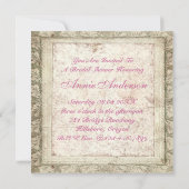 ブロッサムカントリーブライダルシャワーティーパーティの招待状 招待状 (裏面)