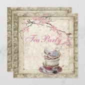 ブロッサムカントリー　ブライダルシャワーティーパーティー招待 招待状 (正面/裏面)