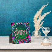 ブロッサムグリーンピンクフローラインスパイアおもしろいズイーゼル フォトプラーク (インサイチュ)