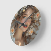 ブロッサムセラフ – エンジェルオブエンジェル春グレイス ラウンド壁時計 (傾斜)