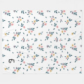 ブロッサムチャームモノグラム フリースブランケット (正面(横))