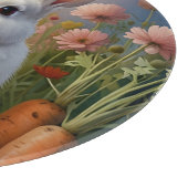 ブロッサムバニーとニンジンのパッチガラス切断ボード カッティングボード (角)