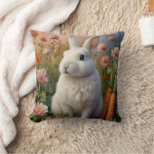 ブロッサムバニー&キャロットパッチ装飾用クッション クッション (ブランケット)