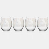 ブロッサムバニー&キャロットパッチ飲み物用品セット ステムなしワイングラス (裏面)