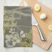 ブロッサムパターン(の模様が)あるブランチI キッチンタオル (四つ折り)