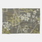 ブロッサムパターン(の模様が)あるブランチI キッチンタオル (横)