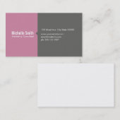 ブロッサムピンク&グレー 名刺 (正面/裏面)