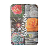 ブロッサム引用文カクティーバラ植物写真モダン バスマット (正面縦)