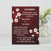 ブロッサム日本の結婚式招待状 招待状 (スタンド正面)