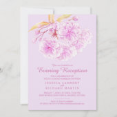 ブロッサム春ライトパープル夕べ披露宴 招待状 (正面)