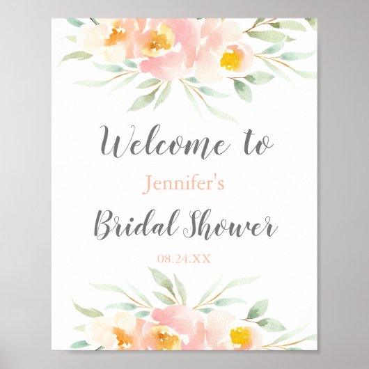 ブロッサム素朴ブライダルシャワーへようこそ ポスター (正面)