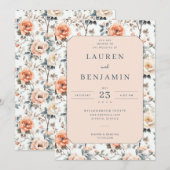 ブロッサム アンド ヴォウ ウェディング 招待状 (正面/裏面)