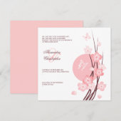 ブロッサム フラワーズ バタフライ ウェディング アナウンスメント 招待状 (正面/裏面)