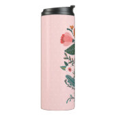 ブロッサム&ルーツフォークアートフローラガーデン赤面ピンク タンブラー (回転左)