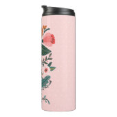 ブロッサム&ルーツフォークアートフローラガーデン赤面ピンク タンブラー (回転右)