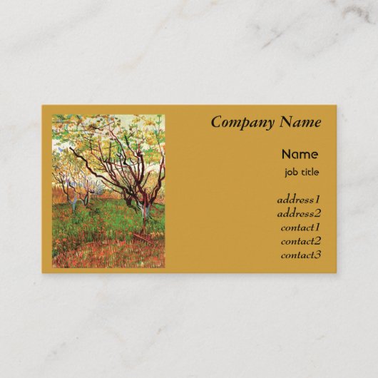 ブロッサム・ヴィンセント・ヴァン・ゴッホの果樹園 名刺 (正面)