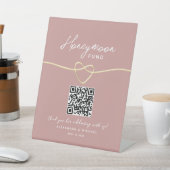ブロッシュゴールドのハネムーン基金QRコード 台座サイン (インサイチュ)