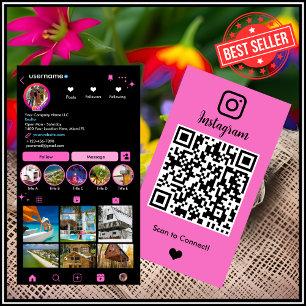 ブロッシュピンク不動産屋Instagram QR 不動産 名刺