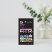 ブロッシュピンク不動産屋Instagram QR 不動産 名刺 (スタンド正面)