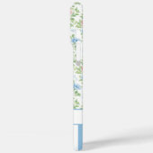 ブロッシュブルーの花のモノグラム 水彩 Case-Mate iPhoneケース (裏面 / 左)