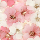 ブロッシングピンクの花柄ナプキン 高級結婚式ギフト