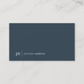 ブロッスタイリッシュクモダンインディゴネイビーブループロフェッショナル 名刺 (裏面)