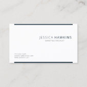 ブロッスタイリッシュクモダンインディゴネイビーブループロフェッショナル 名刺 (正面)