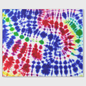 ブロッチーろうけつ染め絞り染め抽象芸術テキスタイル芸術 ラッピングペーパー (フラット)