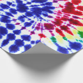 ブロッチーろうけつ染め絞り染め抽象芸術テキスタイル芸術 ラッピングペーパー (角)