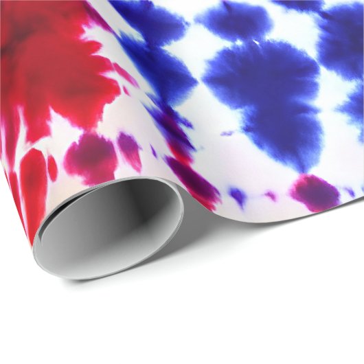 ブロッチーろうけつ染め絞り染め抽象芸術テキスタイル芸術 ラッピングペーパー (ロールコーナー)