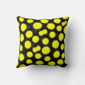 ブロットパターン – 黄色と黒 クッション (裏面)