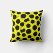 ブロットパターン – 黄色の上に黒 クッション (裏面)