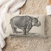 ブロットマンライノセロススケッチ ランバークッション (ブランケット)