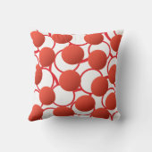 ブロッド赤い丸幾何学的パターン クッション (裏面)