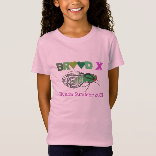 ブロッドX ハートのセミ サマー Tシャツ (正面)