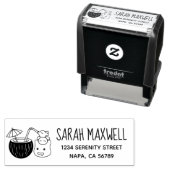 ブロッブクリーツ間抜けココナッツドリンク差出人住所 セルフインキングスタンプ (インサイチュ)