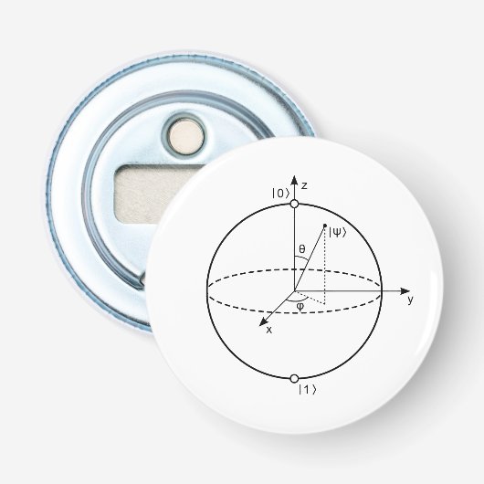 ブロッホ球 |量子ビット（キュービット）物理/数学 栓抜き (正面)