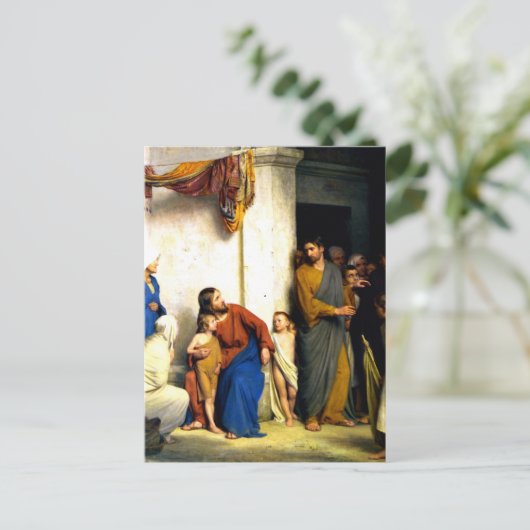 ブロッホ – 小さな子供を来私の上に置きなさい ポストカード (スタンド正面)