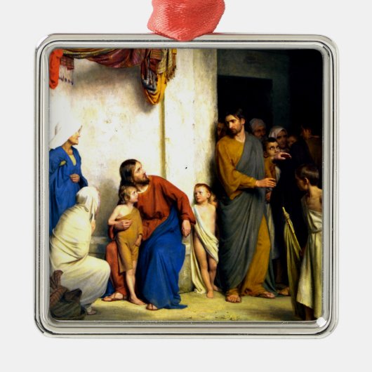 ブロッホ – 小さな子供を来私の上に置きなさい メタルオーナメント (正面)