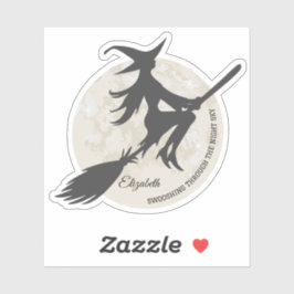 ブロッ飛んでいるクスティックの魔女 シール