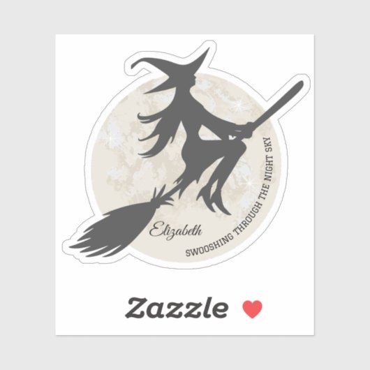 ブロッ飛んでいるクスティックの魔女 シール (シート)