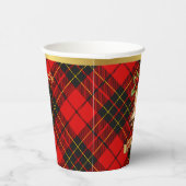 ブロディパーソナライズされたタータンチェッククリスマス 紙コップ (右)