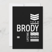 ブロディ名パーソナライズされた誕生日ギフト 招待状 (正面)