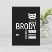 ブロディ名パーソナライズされた誕生日ギフト 招待状 (スタンド正面)